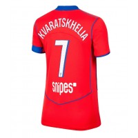 Paris Saint-Germain Khvicha Kvaratskhelia #7 Fotballklær Tredjedrakt Dame 2025-26 Kortermet